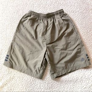 Y2K Adidas Men’s Small Swim Bathing-suit Gray Green Drawstring
